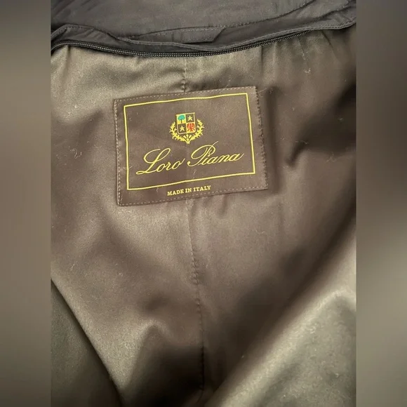 Loro Piana Black Trench Coat with Matte Finish - Picture 13 of 16